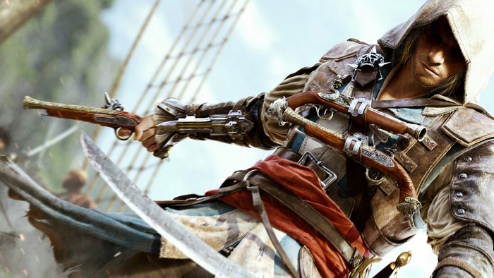 Edward Kenway from Assassin's Creed IV: Black Flag with pistols