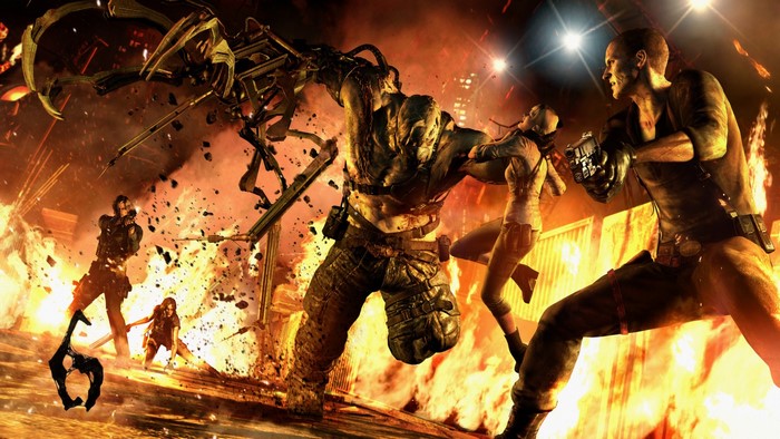 Resident Evil 6 Monster Battle with Fire