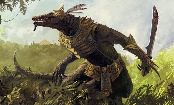 4K Monster Warrior Reptile with Sword