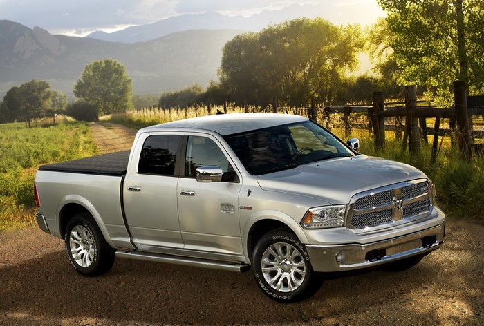 Silver 2014 Ram 1500 Truck in Rural Landscape