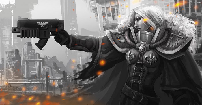 Warhammer 40000 Sister of Battle with Assault Rifle