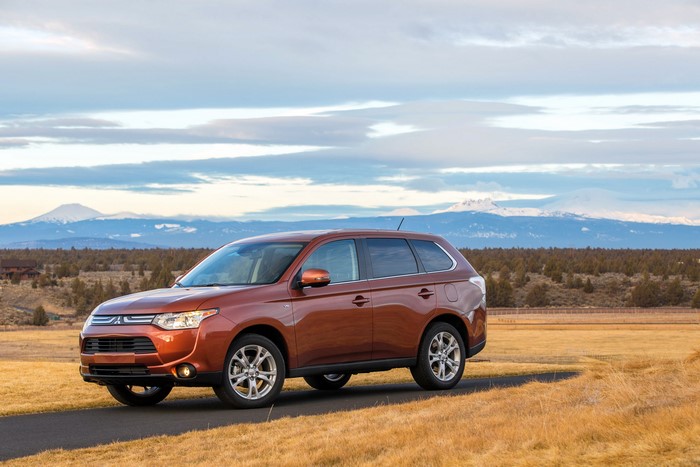 2014 Mitsubishi Outlander GT in a landscape