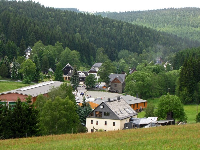 Village nestled in a forest in Germany