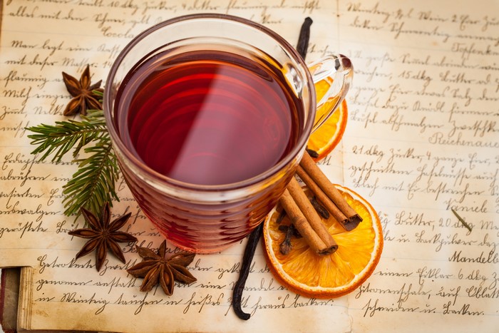 Tea with Spices and Orange Slices