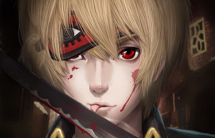 Gintama: Character with Sword and Blood