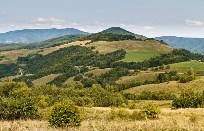 4K Scenery of Rolling Hills and Mountains in Slovakia