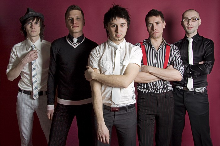 Five men in formal shirts and ties