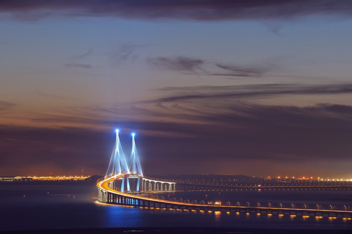 Incheon Bridge at Night, South Korea
