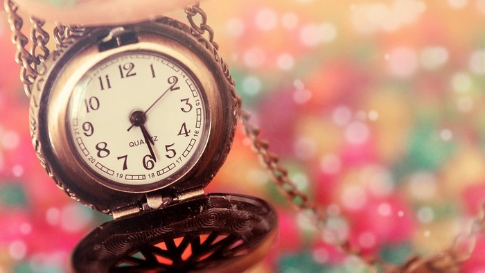 Antique pocket watch with chain