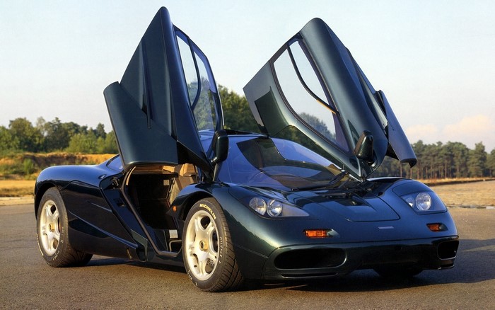 McLaren F1 car with doors open