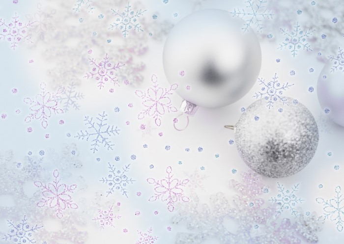 Christmas ornaments and snowflakes