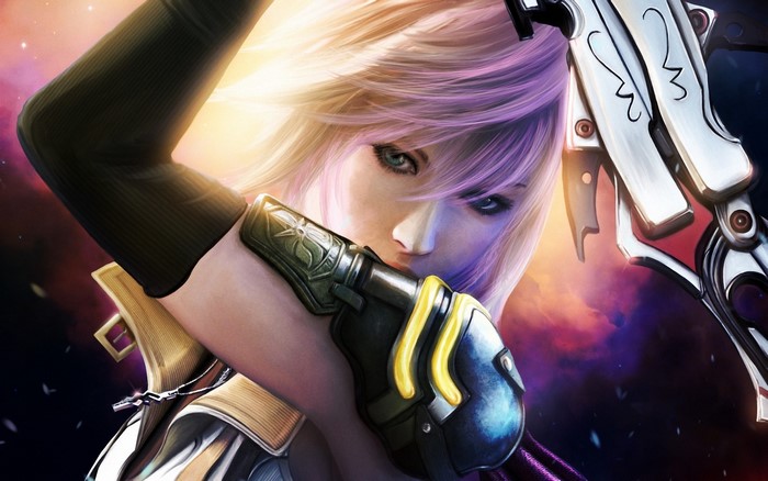 Lightning from Final Fantasy with Gunblade