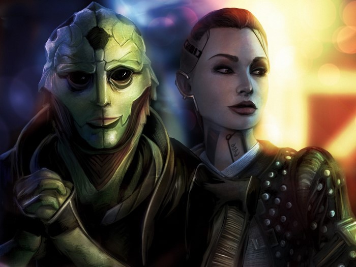 Thane Krios and Miranda Lawson from Mass Effect