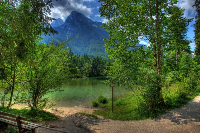 4K Scenery of Mountains and Lake in Ramsau bei Berchtesgaden, Bavaria, Germany