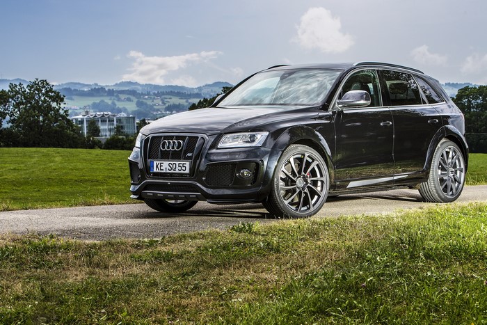 Black 2013 Abt SQ5 based on Audi SQ5 on grass