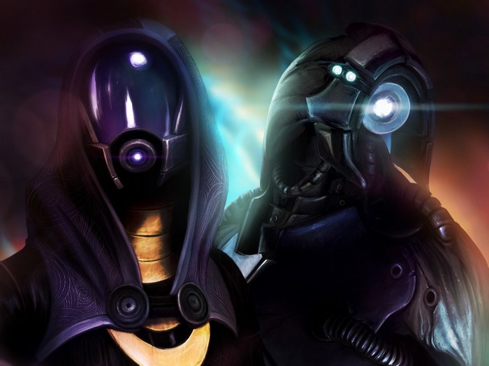 Two Quarians from Mass Effect