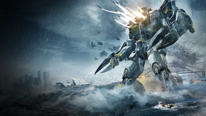 Gipsy Danger Jaeger from Pacific Rim in battle