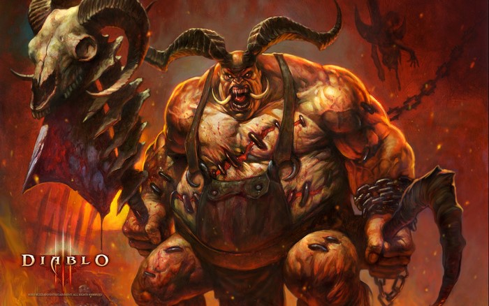 Diablo III Butcher Monster with Skull Axe