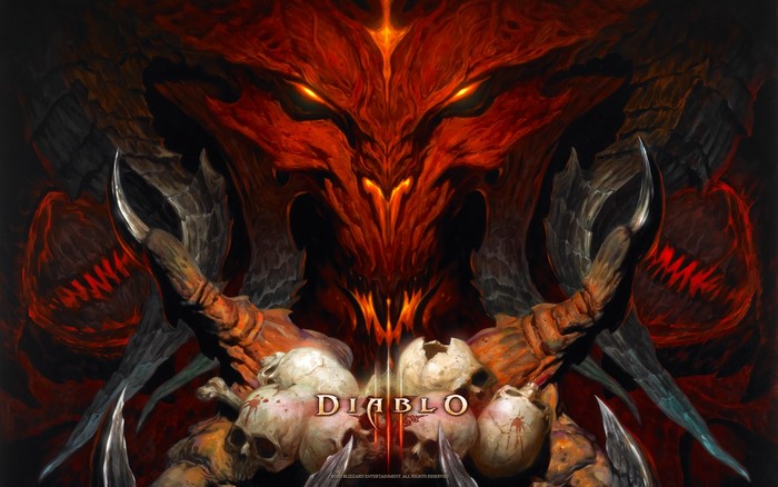 Diablo III Demon Lord with Skulls