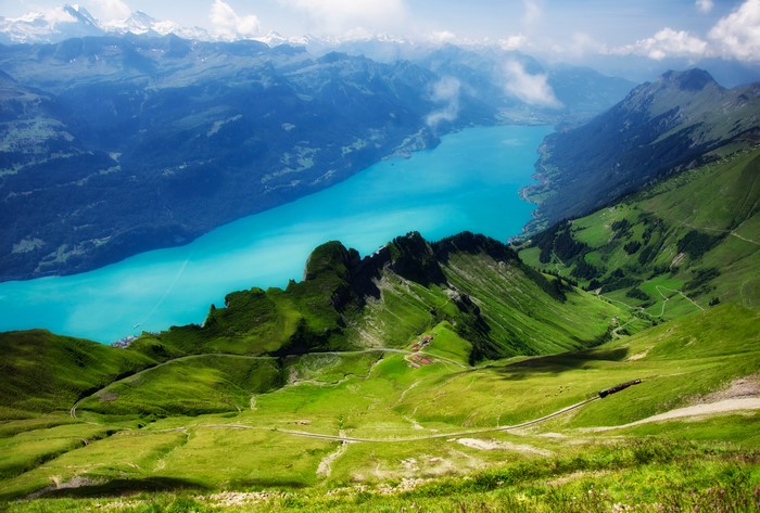 4K Switzerland Alps Mountains Scenery from Above
