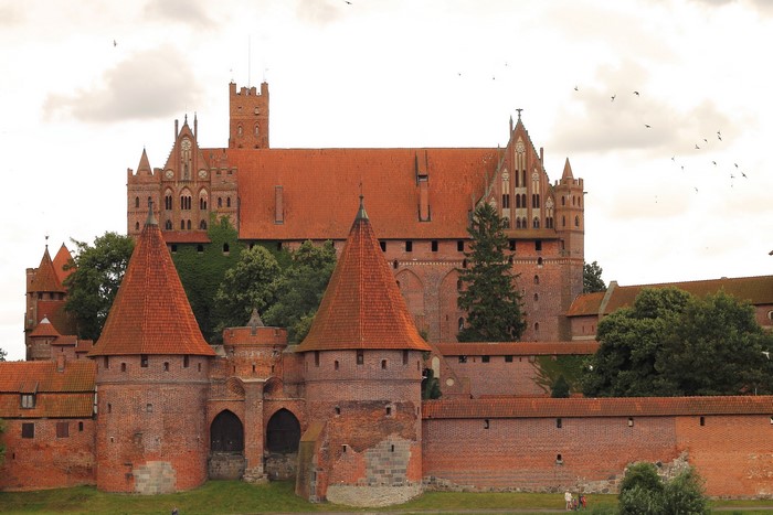 Malbork Castle in Poland made of bricks