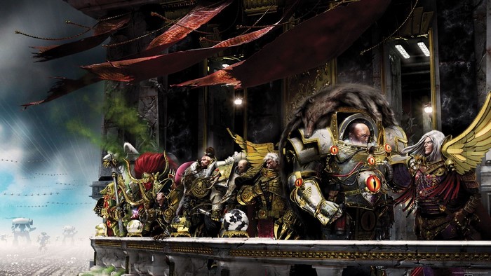 Warhammer 40,000 Primarchs on a Balcony