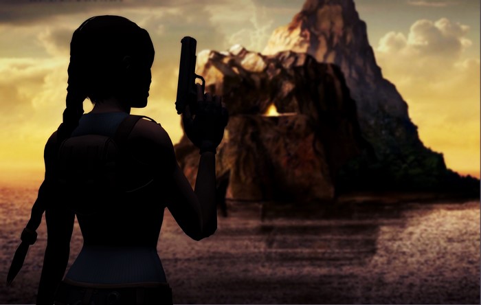 Lara Croft from Tomb Raider with Pistols