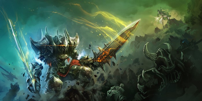 Warriors in Armor with Swords
