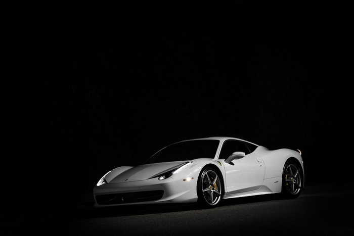 White Ferrari 458 Italia