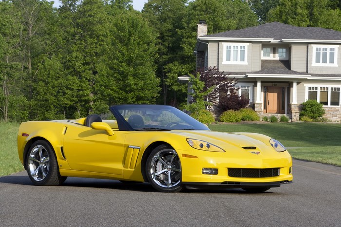 Yellow 2010 Chevrolet Corvette Grand Sport Convertible