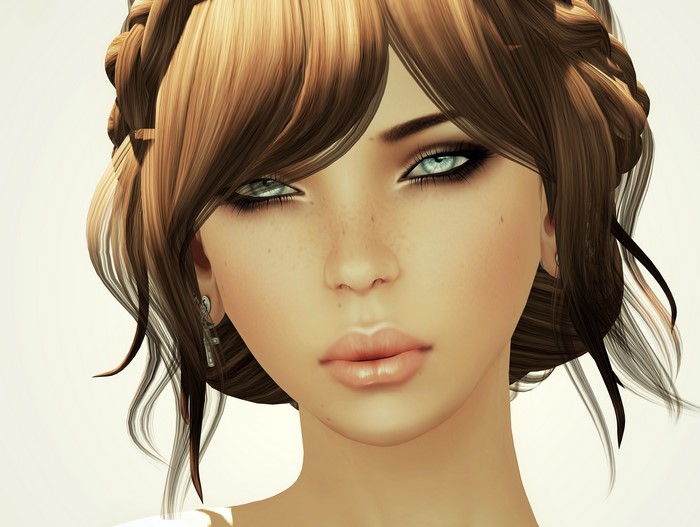 Face Brown haired Glance Hair