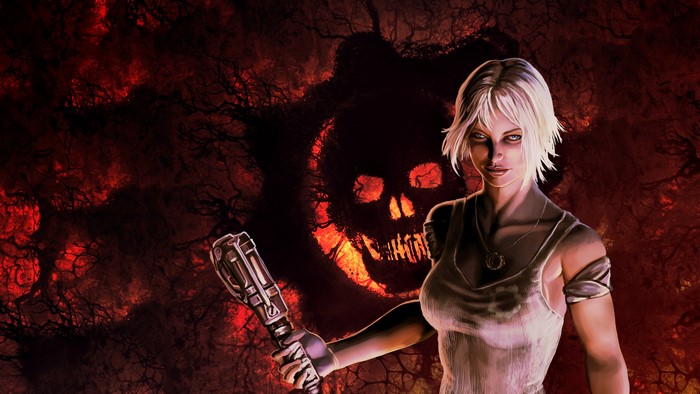 4K Gears of War Blonde Girl with Weapon