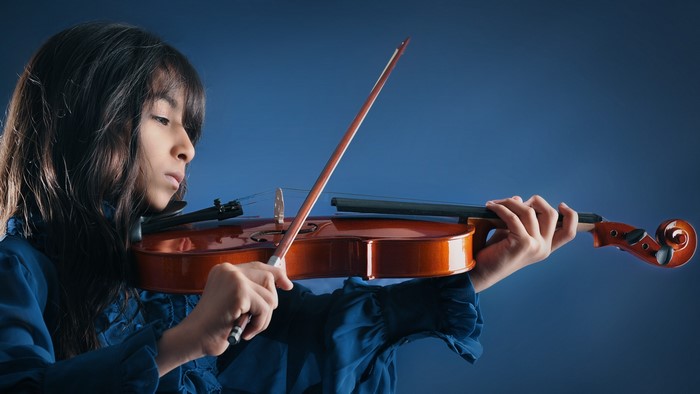 Girl playing the violin