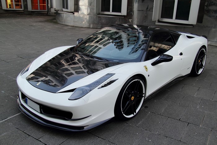 White Ferrari 458 Italia by Anderson Germany