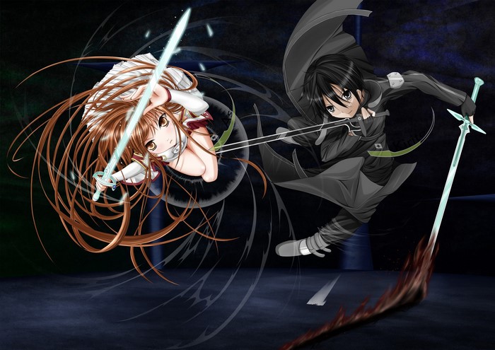 Asuna and Kirito from Sword Art Online