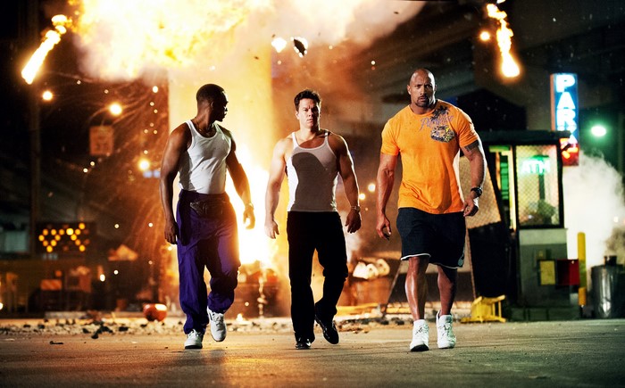 Pain & Gain: Mark Wahlberg, Dwayne Johnson, and Anthony Mackie