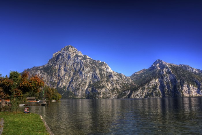 Traunkirchen, Austria: Lake and Mountains Scenery