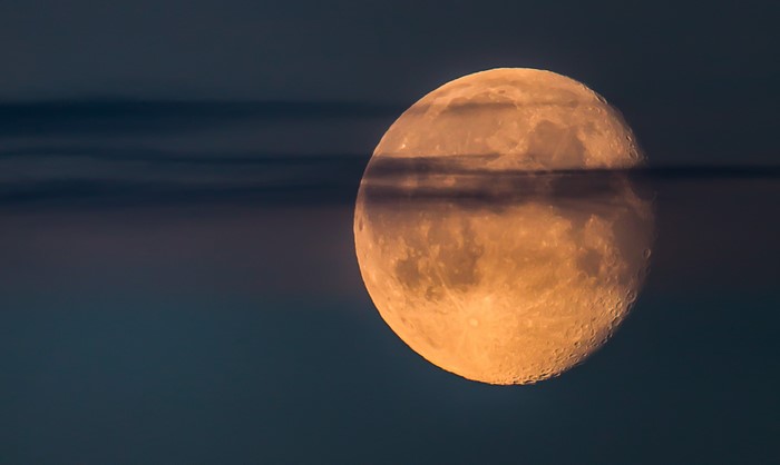 Full Moon Reflecting on Water
