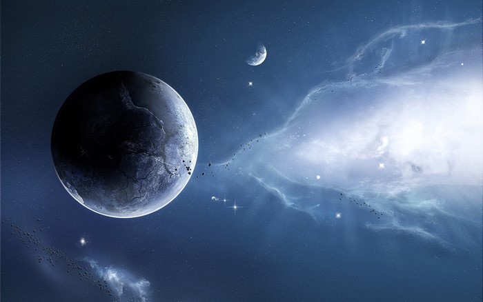 Planets and nebulae in deep space