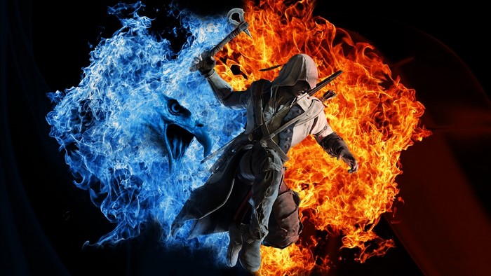 Assassin's Creed 3 Warrior with Fire and Ice