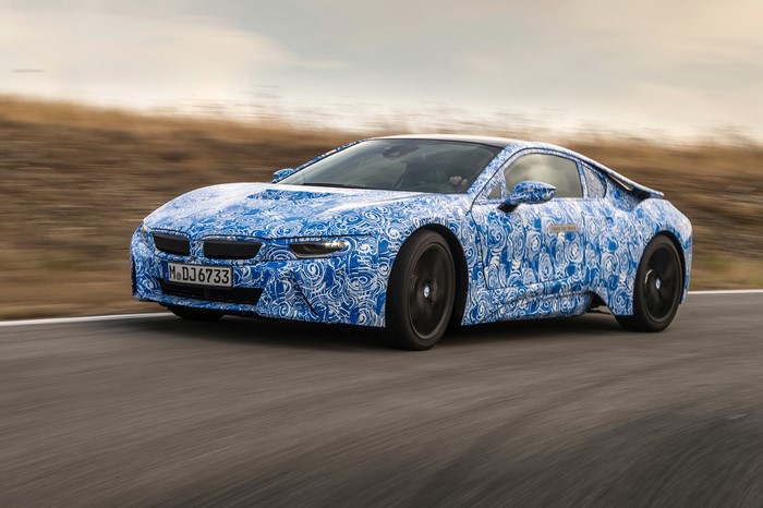BMW i8 Concept Car on Road