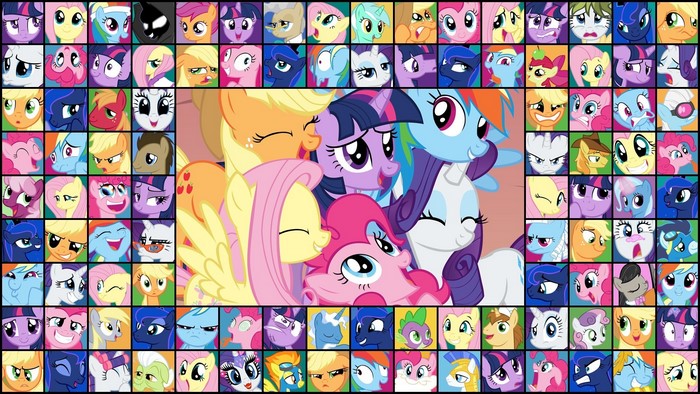 My Little Pony characters collage