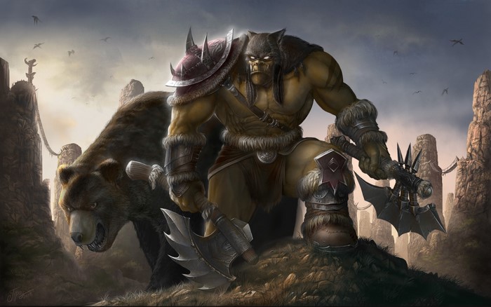 Orc Warrior with Bear from World of WarCraft