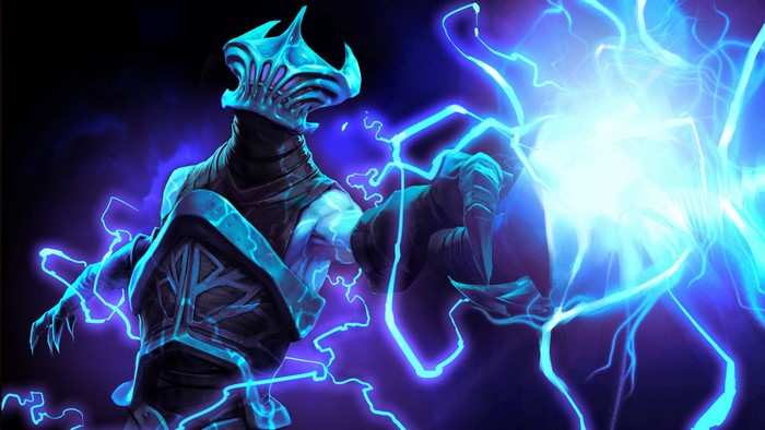 Razor from DOTA 2 wielding lightning