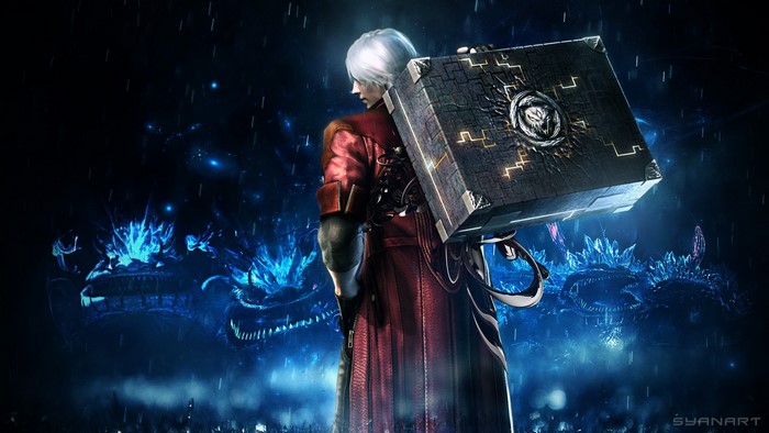 Dante from Devil May Cry 4 with large weapon