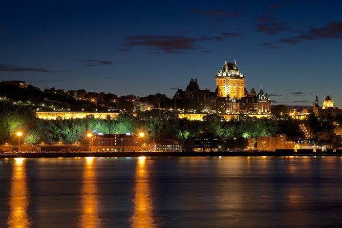 Chateau Frontenac and Quebec City at Night