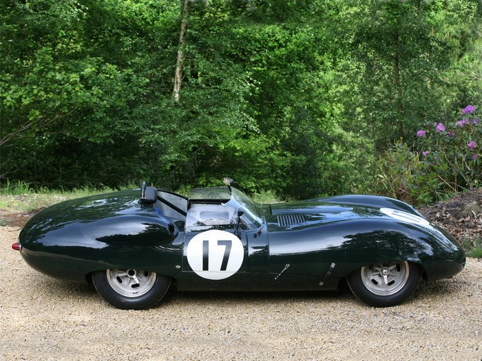 Green Jaguar Costin Roadster with number 17