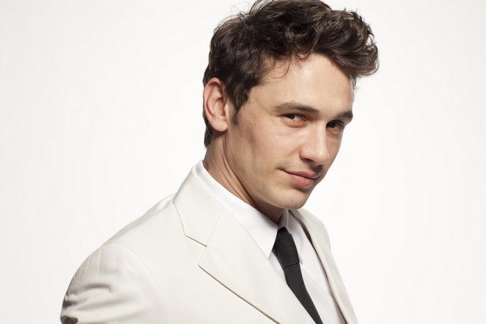James Franco in a white suit