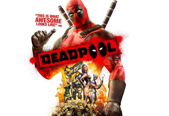 Deadpool Video Game Poster with Marvel Characters