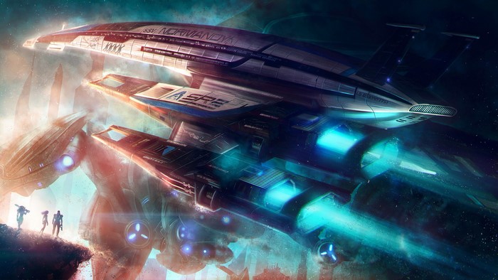 Normandy SR-2 from Mass Effect in space